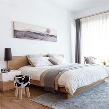 Load image into Gallery viewer, Cow Pattern Faux Fur Round Stool with 4 Wooden Legs
