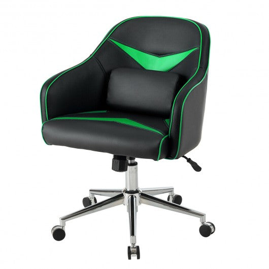 Office Chair Adjustable Height with Massage Lumbar Support-Green