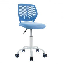 Load image into Gallery viewer, Adjustable Office Task Desk Armless Chair-Blue
