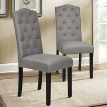 Load image into Gallery viewer, Set of 2 Tufted Upholstered Dining Chair-Gray
