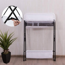 Load image into Gallery viewer, Portable Infant Changing Station Baby Diaper Table with Safety Belt-White
