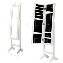 Load image into Gallery viewer, Attractive Rectangle Mirrored Jewelry Cabinet-White
