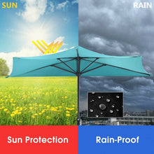 Load image into Gallery viewer, 9Ft Patio Bistro Half Round Umbrella -Turquoise
