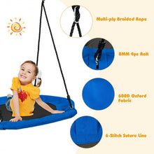 Load image into Gallery viewer, 37� Hexagon Tree Kids Swing with Adjustable Hanging Rope-Blue
