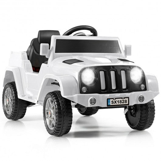 Battery Powered Kids Ride On Car with Remote Control-White