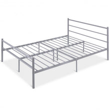 Load image into Gallery viewer, 77.5&quot; x 55.5&quot; x 35.0&quot; 10 Legs Full Size Metal Bed Frame-Silver
