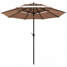 Load image into Gallery viewer, 10ft 3 Tier Patio Umbrella Aluminum Sunshade Shelter Double Vented-Beige
