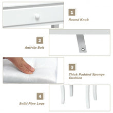 Load image into Gallery viewer, 10 LED Lighted Mirror and 3 Drawers Vanity Table Set-White
