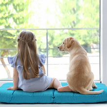 Load image into Gallery viewer, 14-Position Adjustable Folding Lazy Gaming Sofa-Light Blue
