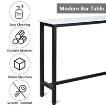 Load image into Gallery viewer, 47&quot; Pub Dining Bar Bistro Table w/ Marble Top-White

