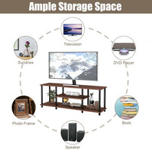 Load image into Gallery viewer, 3-Tier TV Stand Entertainment Media Center Console Shelf-Coffee
