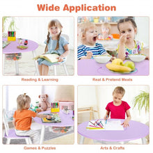 Load image into Gallery viewer, Wood Activity Kids Table and Chair Set with Center Mesh Storage for Snack Time and Homework-Purple
