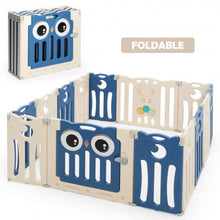 Load image into Gallery viewer, 14-Panel Baby Playpen Kids Activity Center Foldable Play Yard with Lock Door
