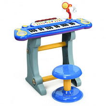 Load image into Gallery viewer, 37 Key Electronic Keyboard Kids Toy Piano-Blue
