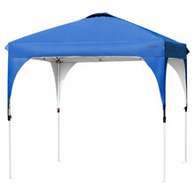 Load image into Gallery viewer, 8&#39; x 8&#39; Outdoor Pop Up Tent Canopy Camping Sun Shelter with Roller Bag-Blue
