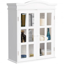 Load image into Gallery viewer, Wall-Mount Bathroom Double Doors Shelved Storage Cabinet
