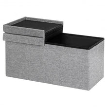 Load image into Gallery viewer, 30&quot; Folding Storage Ottoman with Lift Top-Light Gray
