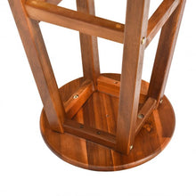 Load image into Gallery viewer, Set of 2 30" Acacia Wood Barstools with Round Seat and Square Leg
