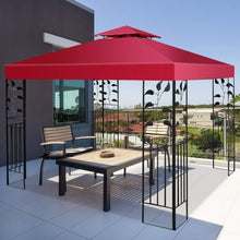 Load image into Gallery viewer, 10&#39; x 10&#39; 2-Tier 3 Colors Patio Canopy Top Replacement Cover- Red
