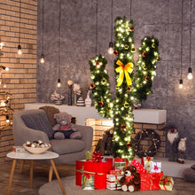 Load image into Gallery viewer, 6&#39; Artificial Cactus Christmas Tree with LED Lights
