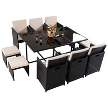 Load image into Gallery viewer, 11 pcs Outdoor Rattan Wicker Cushioned Sofa
