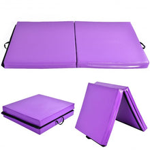 Load image into Gallery viewer, 6&#39; x 38&quot; x 4&#39;&#39; Purple Gymnastics Mat Two Folding Panel
