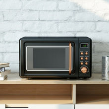 Load image into Gallery viewer, 700W Glass Turntable Retro Countertop Microwave Oven-Golden
