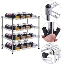 Load image into Gallery viewer, Metal Wine Holder Bottle Rack for 16 Bottles

