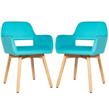 Load image into Gallery viewer, Set of 2 Modern Accent Armchairs-Blue

