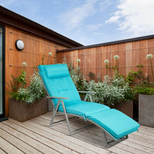 Load image into Gallery viewer, Outdoor Lightweight Folding Chaise Lounge Chair-Blue

