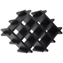 Load image into Gallery viewer, Set of 5 Wall Mount Wine Rack Set with Storage Shelves-Black
