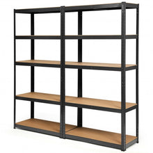 Load image into Gallery viewer, 2 Pcs Storage Shelves Garage Shelving Units Tool Utility Shelves-Black
