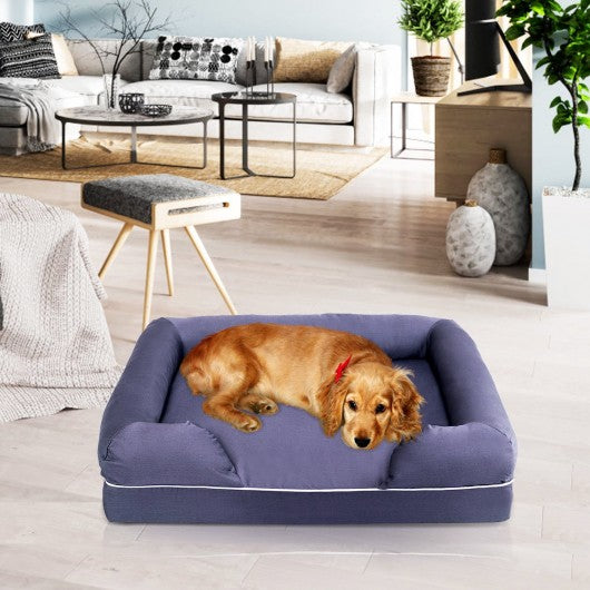 Comfortable Solid Memory Foam Dog Sofa Bed-L