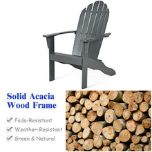 Load image into Gallery viewer, Outdoor Solid Wood Durable Patio Adirondack Chair-Gray
