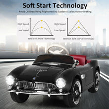 Load image into Gallery viewer, 12 V BMW 507 Licensed Electric Kids Ride On Retro Car-Black
