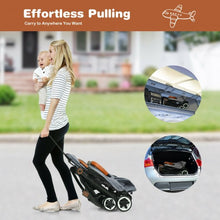 Load image into Gallery viewer, Lightweight Aluminium Frame Baby Stroller with Net-Gray
