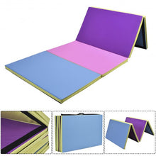 Load image into Gallery viewer, 4&#39; x 10&#39; x 2&quot; Multi-Colors Folding PU Panel Gymnastics Mat
