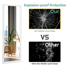 Load image into Gallery viewer, Wood Frame Full Length Hanging Mirror-White
