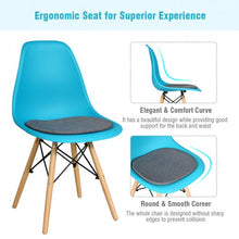Load image into Gallery viewer, 4Pcs Mid Century Dining Chair with Linen Cushion-Blue
