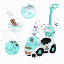 Load image into Gallery viewer, 3-in-1 Ride On Push Car with Music Box &amp; Horn-Green

