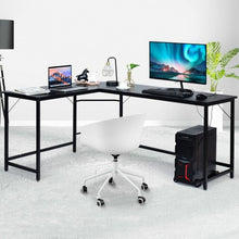 Load image into Gallery viewer, L Shaped Desk Corner Computer Desk PC Laptop Gaming Table Workstation-Black
