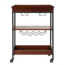 Load image into Gallery viewer, 3 Tier Trolley Cart Kitchen Island Serving Bar Cart
