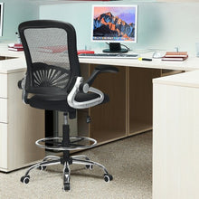 Load image into Gallery viewer, Adjustable Height Flip-Up Mesh Drafting Chair

