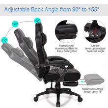 Load image into Gallery viewer, Adjustable Gaming Chair with Footrest for Home Office-Black
