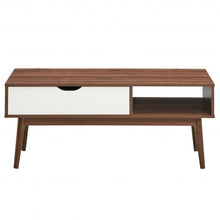 Load image into Gallery viewer, Coffee Cocktail Accent Table with Drawer and Storage Shelf-Coffee

