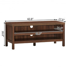 Load image into Gallery viewer, 3-Tier TV Stand Console Cabinet for TV&#39;s up to 45&quot; with Storage Shelves-Walnut

