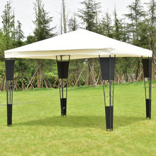 Load image into Gallery viewer, Outdoor 10&#39; x 10&#39; Rattan Wicker Gazebo Canopy-Beige
