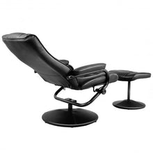 Load image into Gallery viewer, Swivel Lounge Chair Recliner with Ottoman-Black
