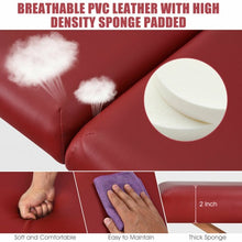 Load image into Gallery viewer, 3 Fold 84&quot; L Portable Adjustable Massage Table with Carry Case-Red

