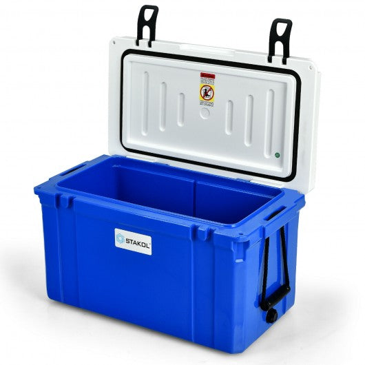 58 Quart Leak-Proof Portable Cooler  Ice Box for Camping-Blue